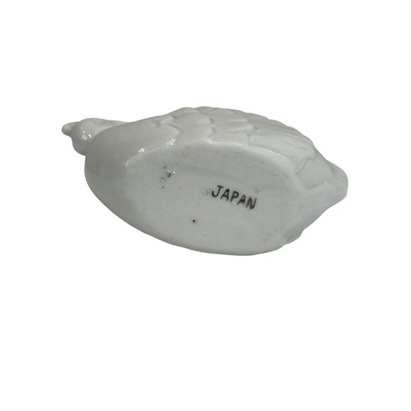 Vintage Mini White Swan Ceramic Planter Trinket Dish Pink Ceramic Roses Japan 2" - Picture 10 of 11